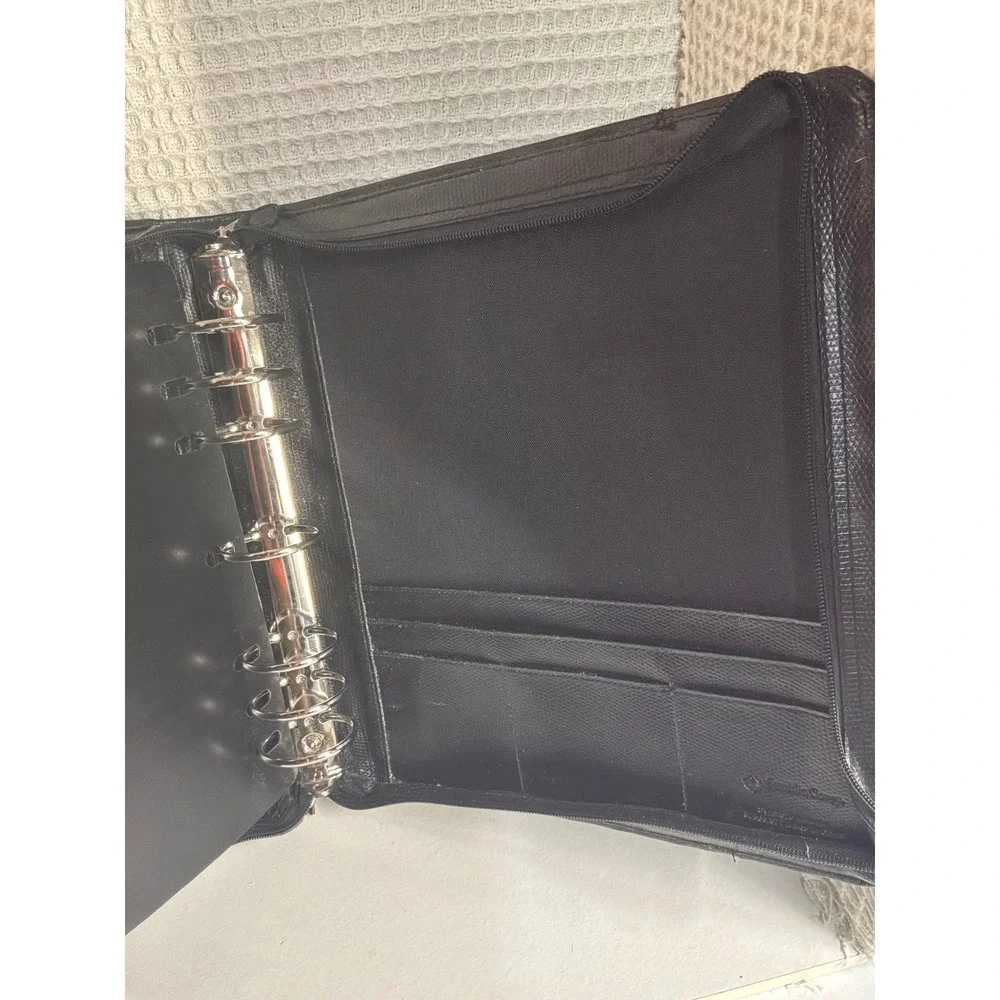 Professional Unisex Franklin Covey 7-Ring Zippered Planner Binder OS Black